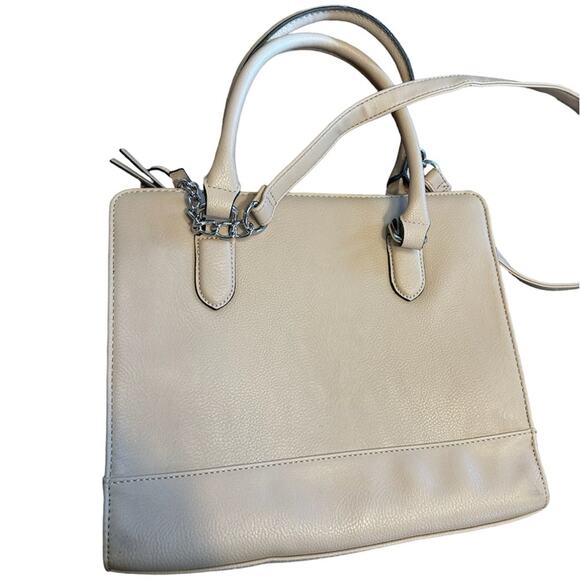Nine West NWOB Satchel w Crossbody Strap & Handles Beige Cream - Picture 2 of 9